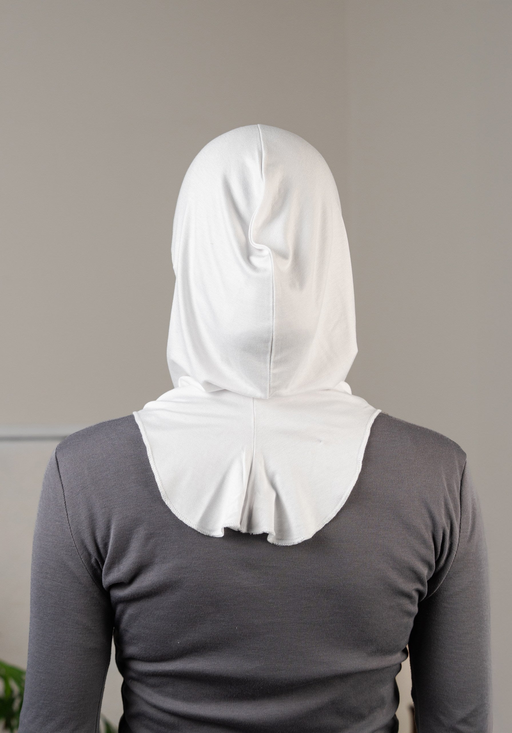 Zip hijab - cool white