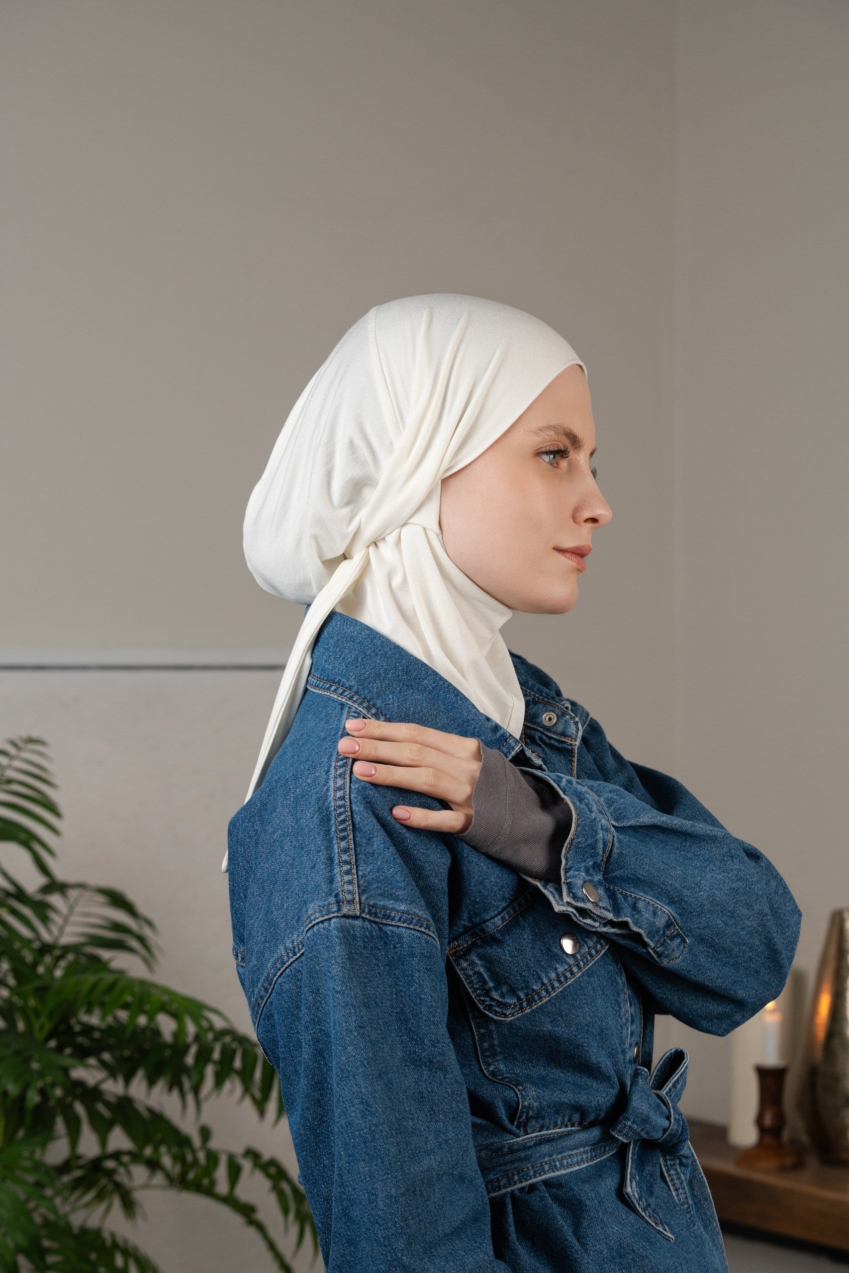 3in1 practical hijab - white