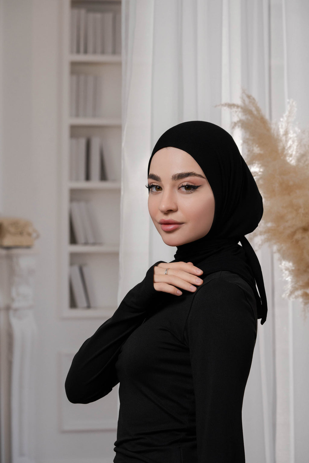 3in1 practical hijab - black