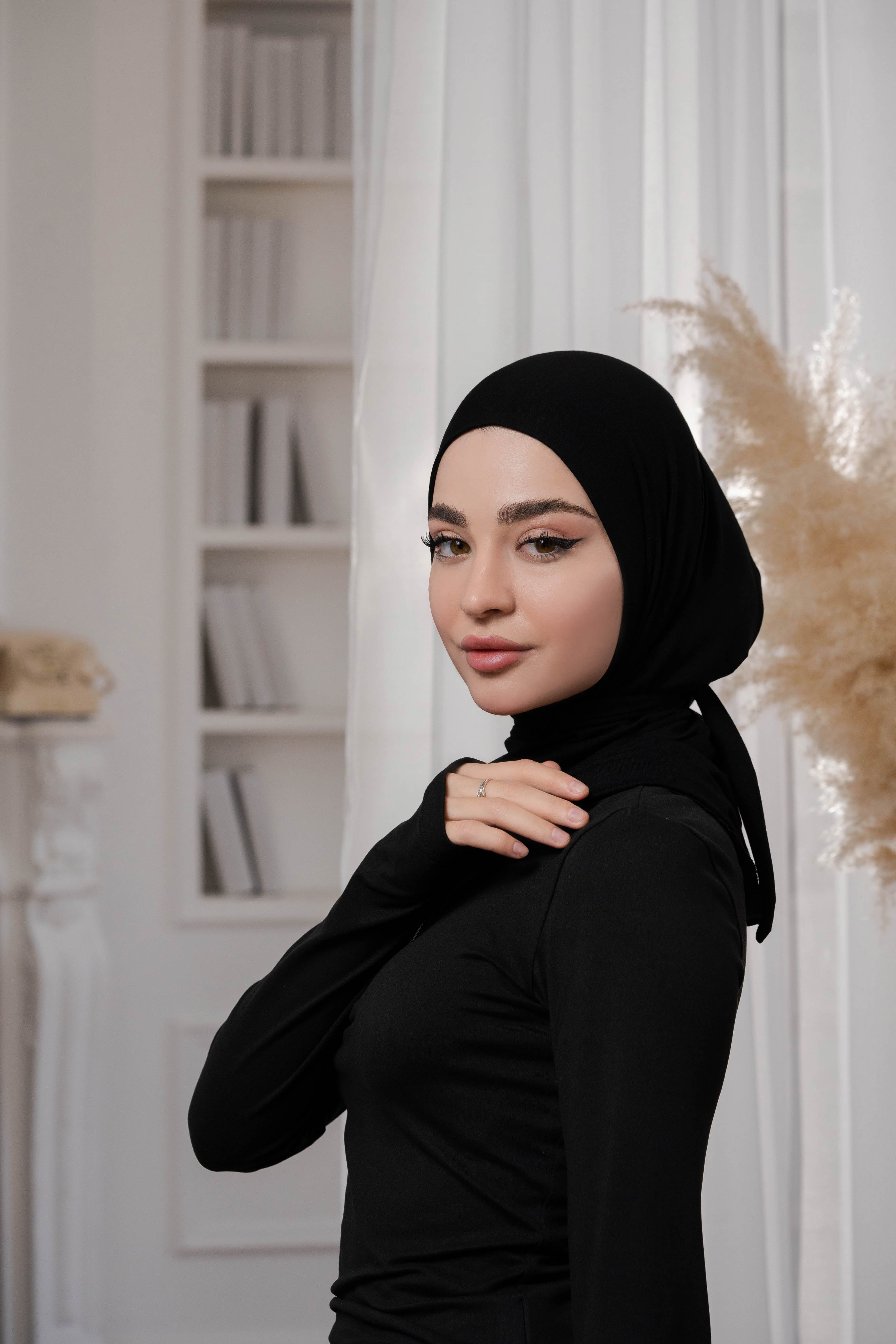 3in1 practical hijab - black
