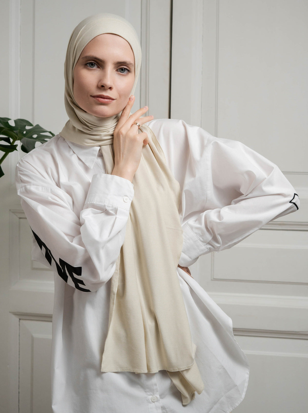 Ultra-soft Jersey Hijab - creme