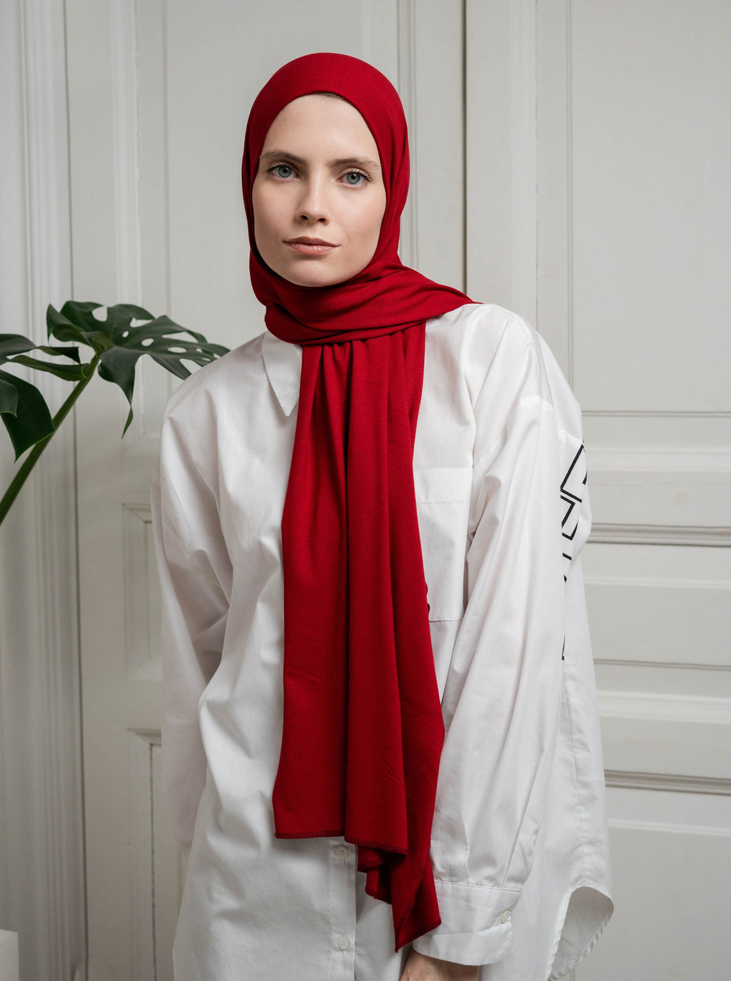 Ultra-soft Jersey Hijab - red