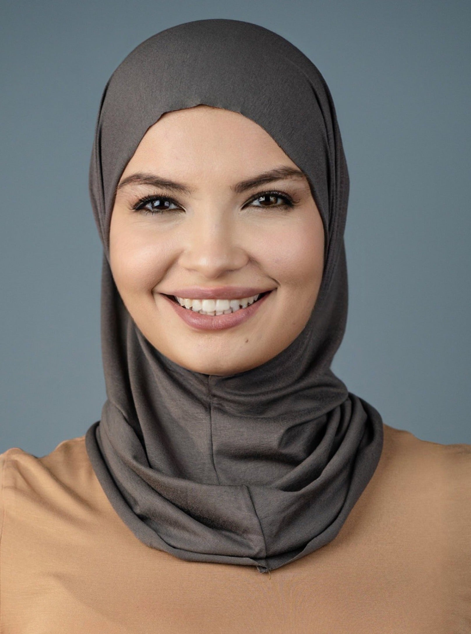 Practical hijab "Easy" - darkgrey