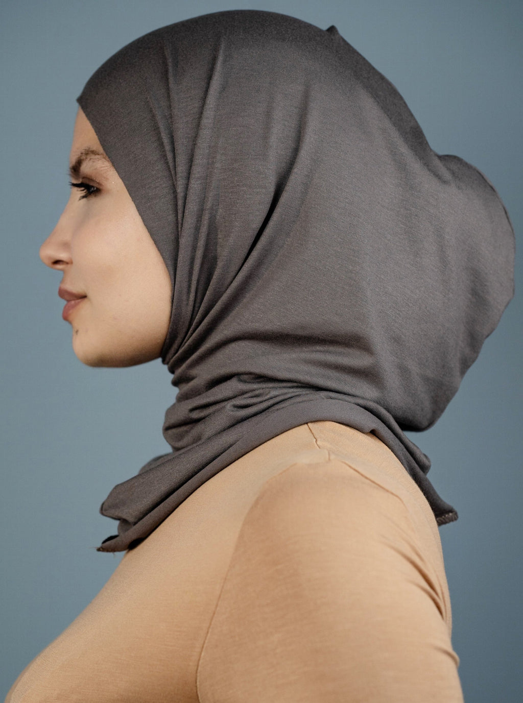 Practical hijab "Easy" - darkgrey