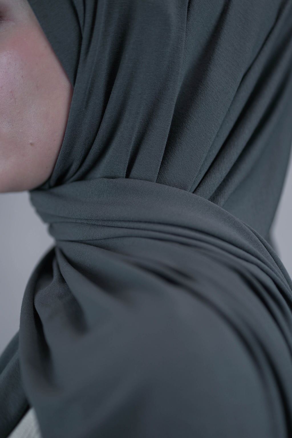 Ultra-soft Jersey Hijab - bluegrey