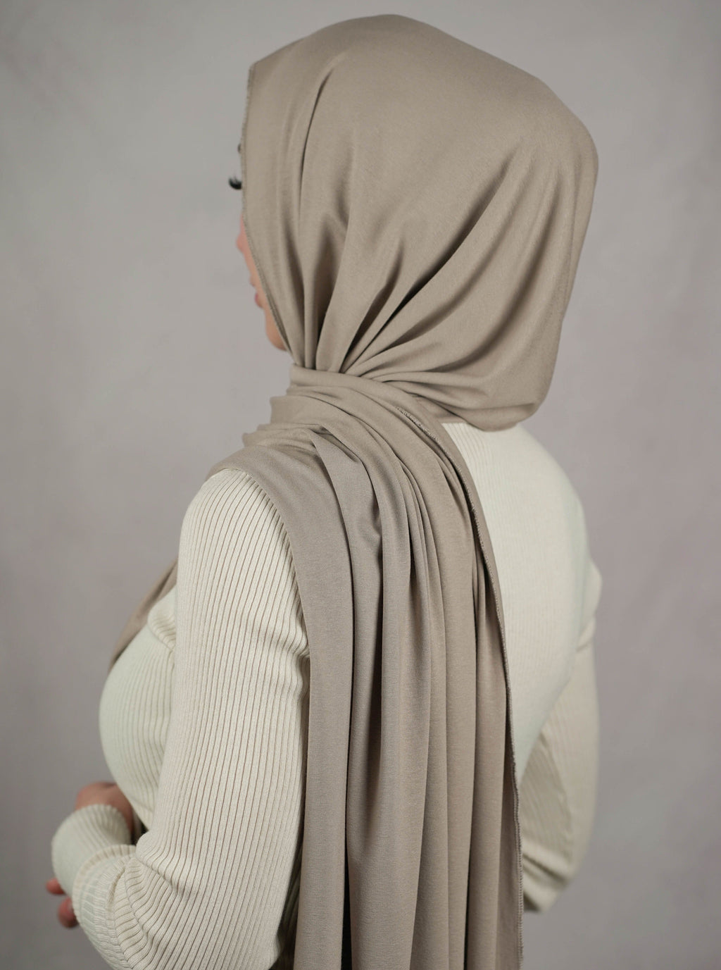 Ultra-soft Jersey Hijab - taupe