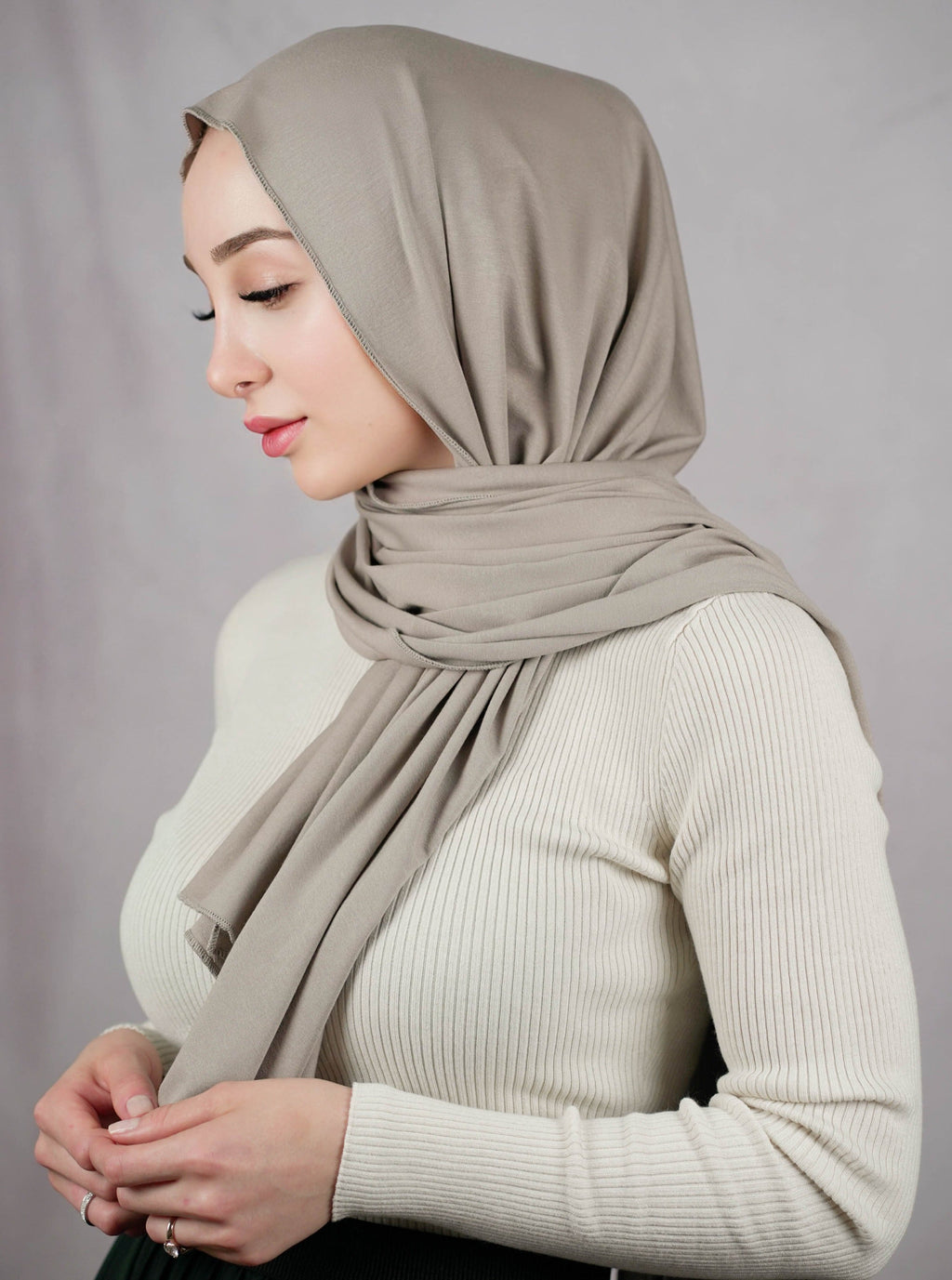 Ultra-soft Jersey Hijab - taupe