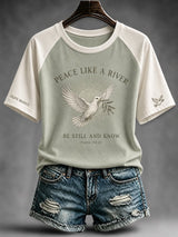 Women'S Casual Short-Sleeve T-Shirt With "Faith" Print