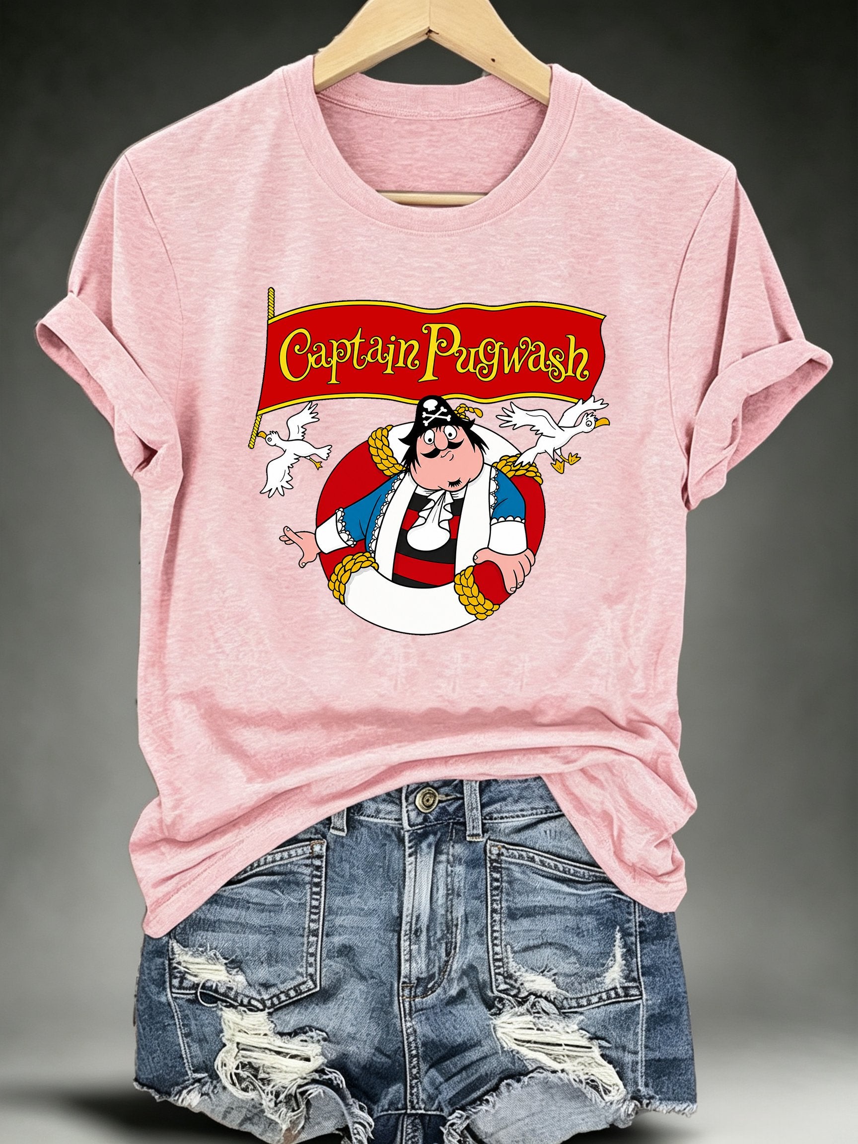 Women's Captain Pugwash Cartoon Classic T-Shirt