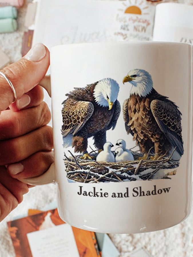 Retro Jackie & Shadow Print  Mug