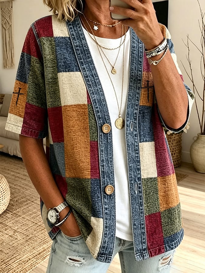Women's Faith  Print Cardigan
