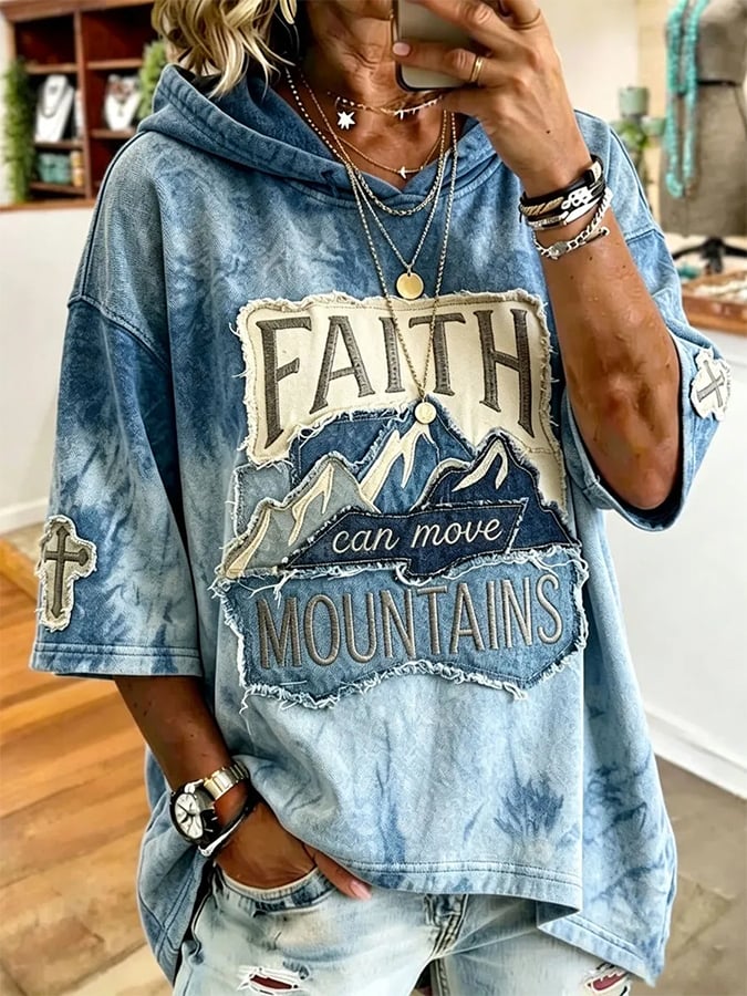 Women's  Faith Over Fear Printing  Top