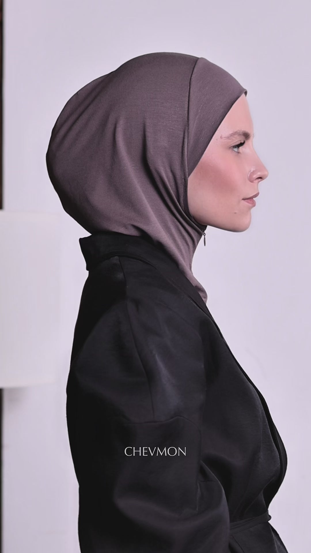 Zip hijab - antique rose