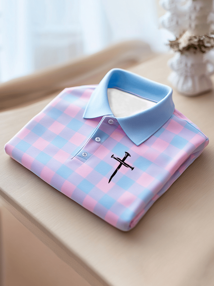 Men's Faith Printed Casual Polo Shirt