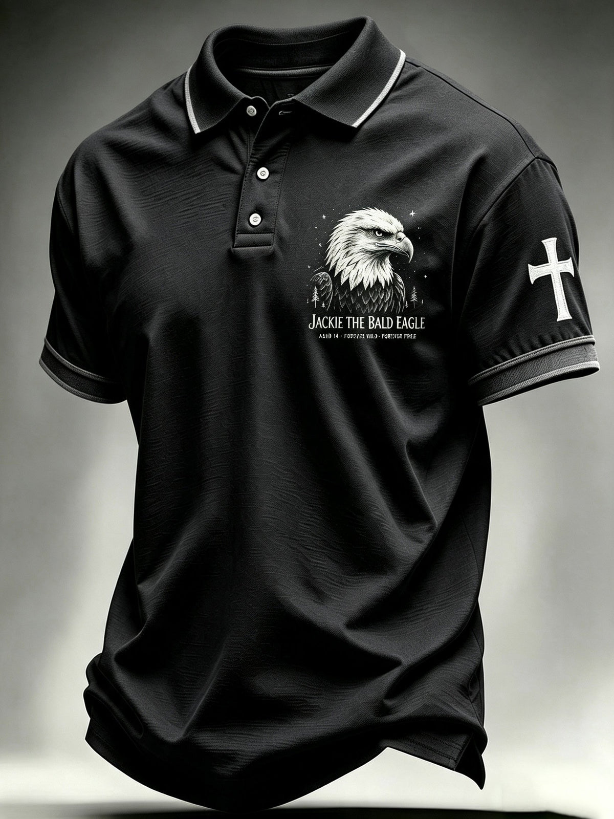 Men's Animal-Print Casual Polo Shirt