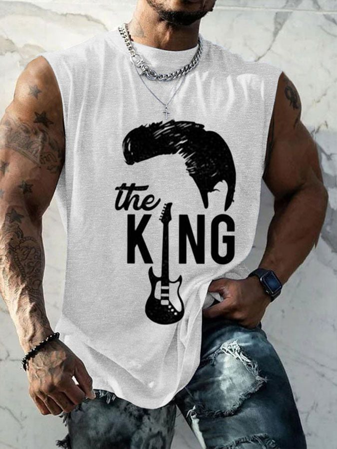 Men's Vintage Music Superstar  Print Vest