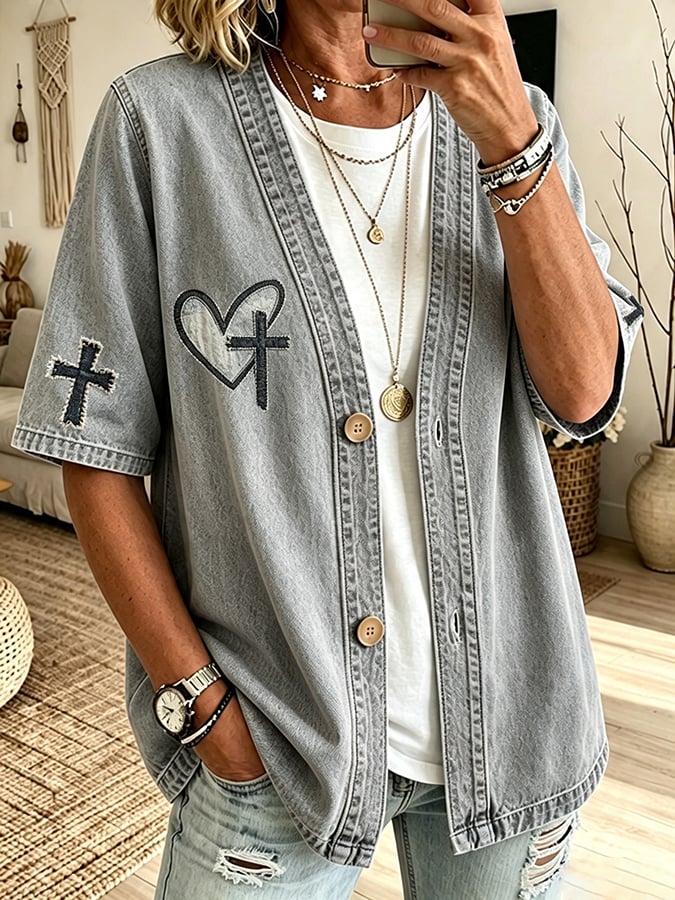 Women's Faith  Print Cardigan