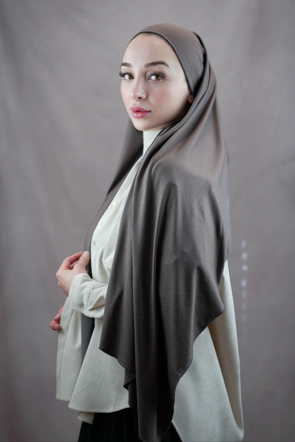 Ultra-soft Jersey Hijab - darkgrey