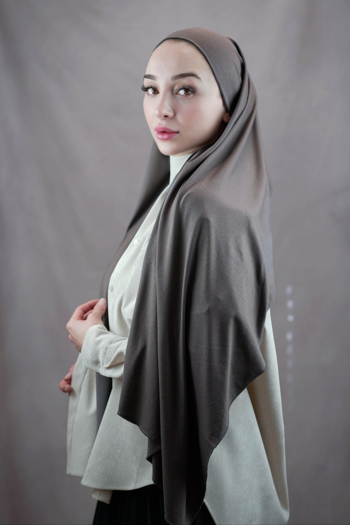 Ultra-soft Jersey Hijab - darkgrey