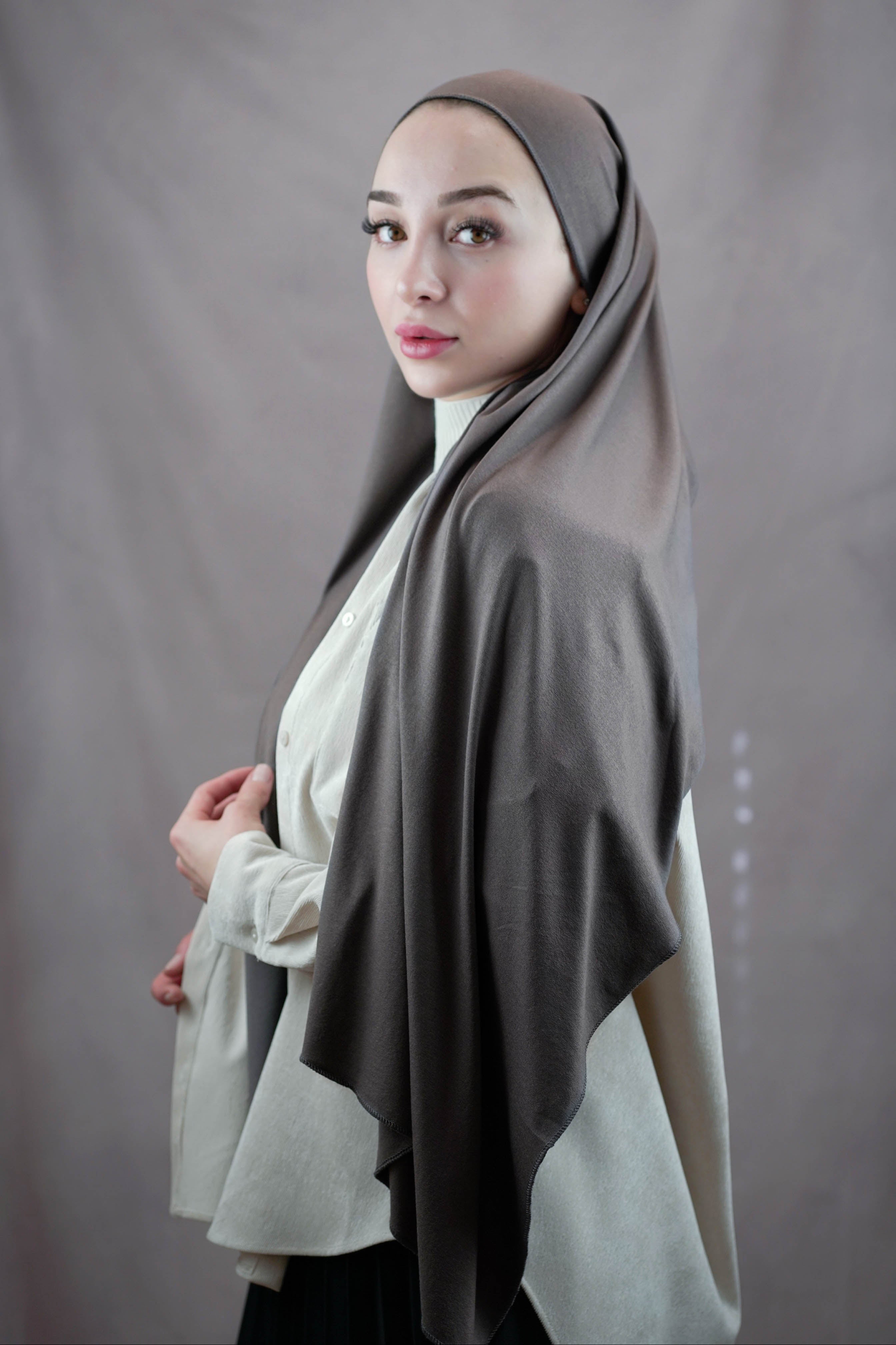 Ultra-soft Jersey Hijab - darkgrey