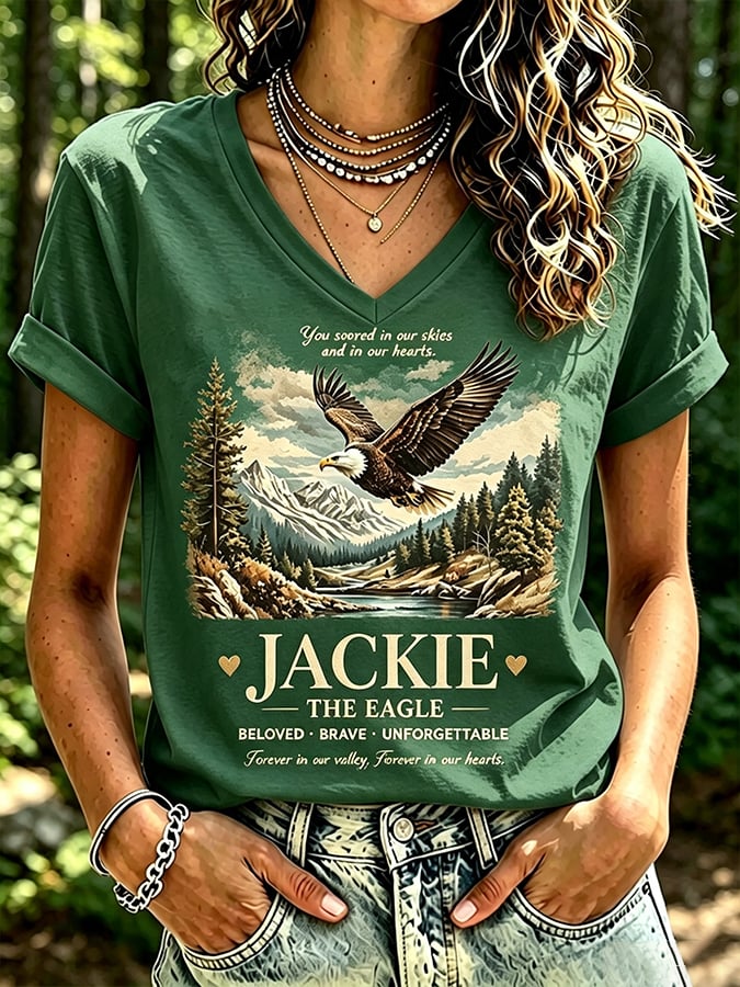 Women's Retro Fly Strong Jackie Print   T-Shirt