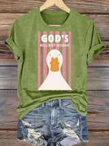 Women's  God's Silliest Goose Christian Kid T-Shirt