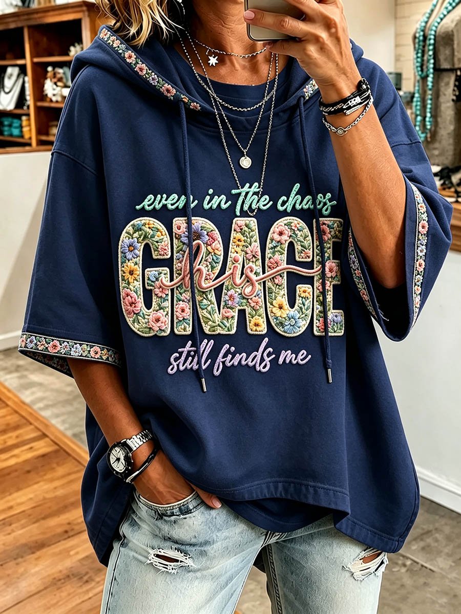 Women's "Even in the Chaos His Grace Finds Me" Casual Top