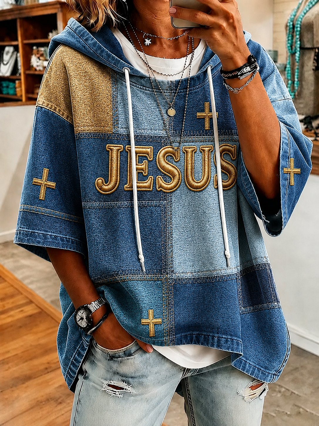 Women's  "Faith" Print Casual Top