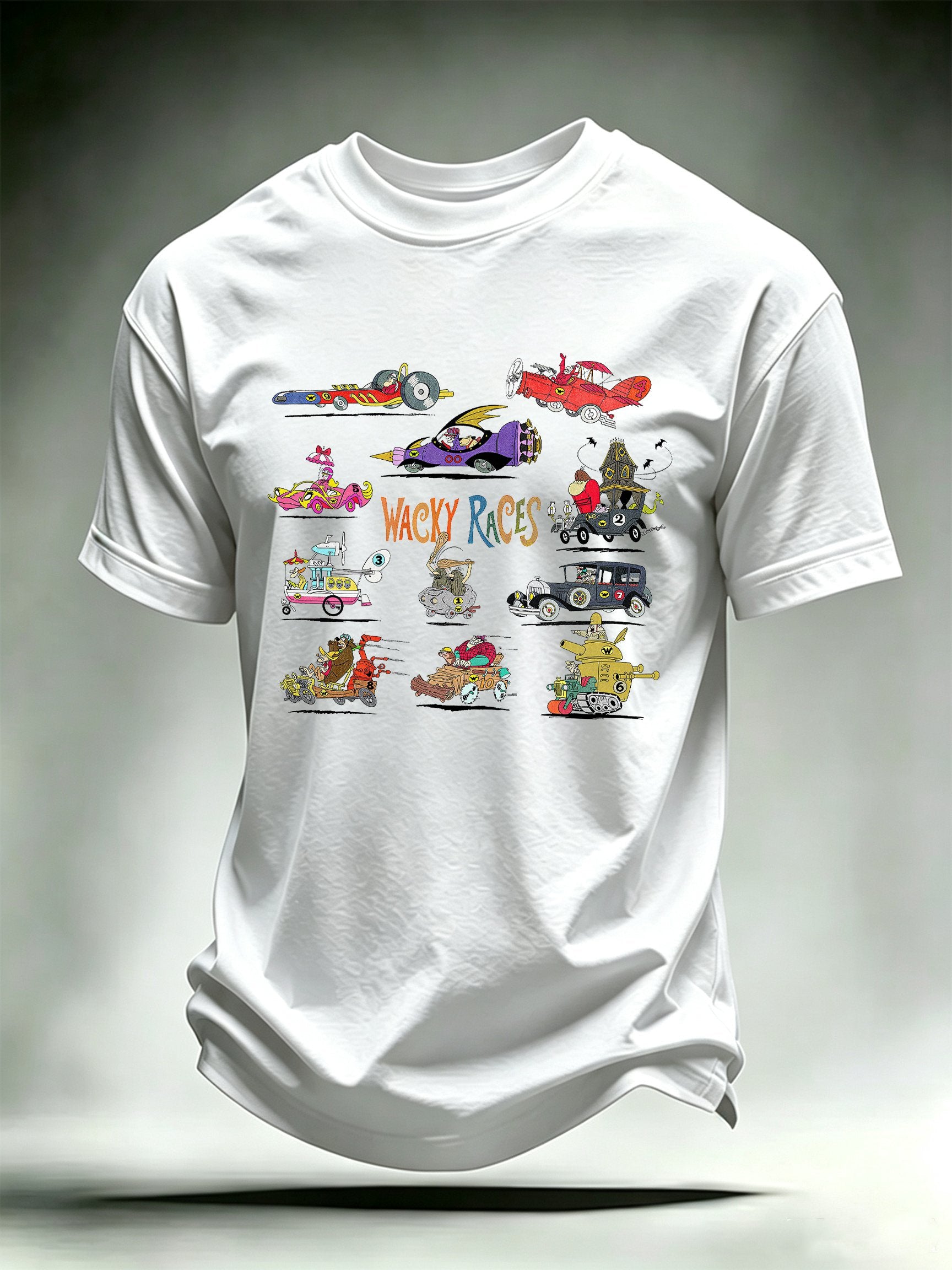 Men's Wacky Races - Characters & Vehicles T-shirt