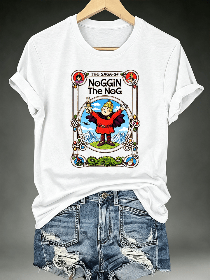 Women's Casual Printed Crew-Neck T-Shirt