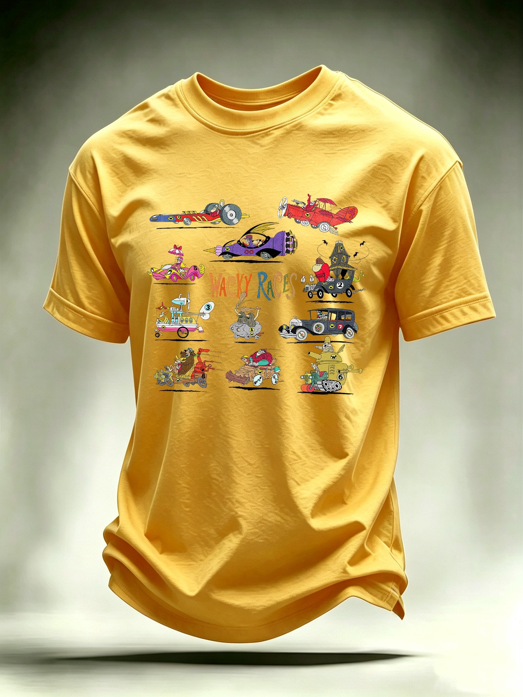 Men's Wacky Races - Characters & Vehicles T-shirt