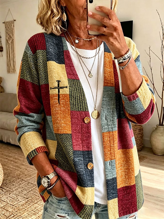 Women's Casual Printed Cardigan