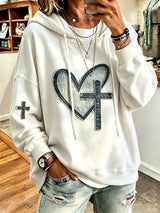 Women's  Faith  Pattern Hoodie