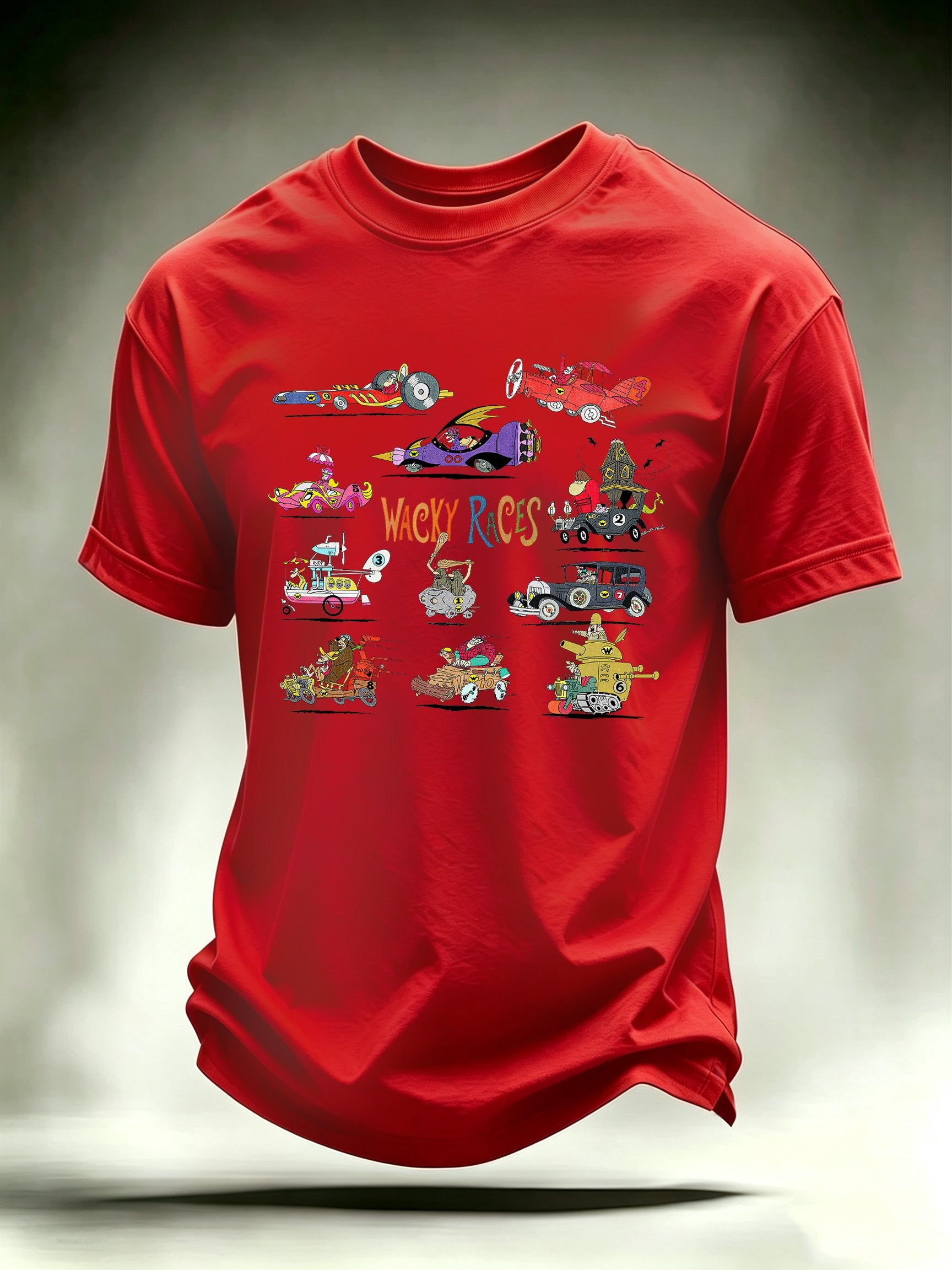 Men's Wacky Races - Characters & Vehicles T-shirt