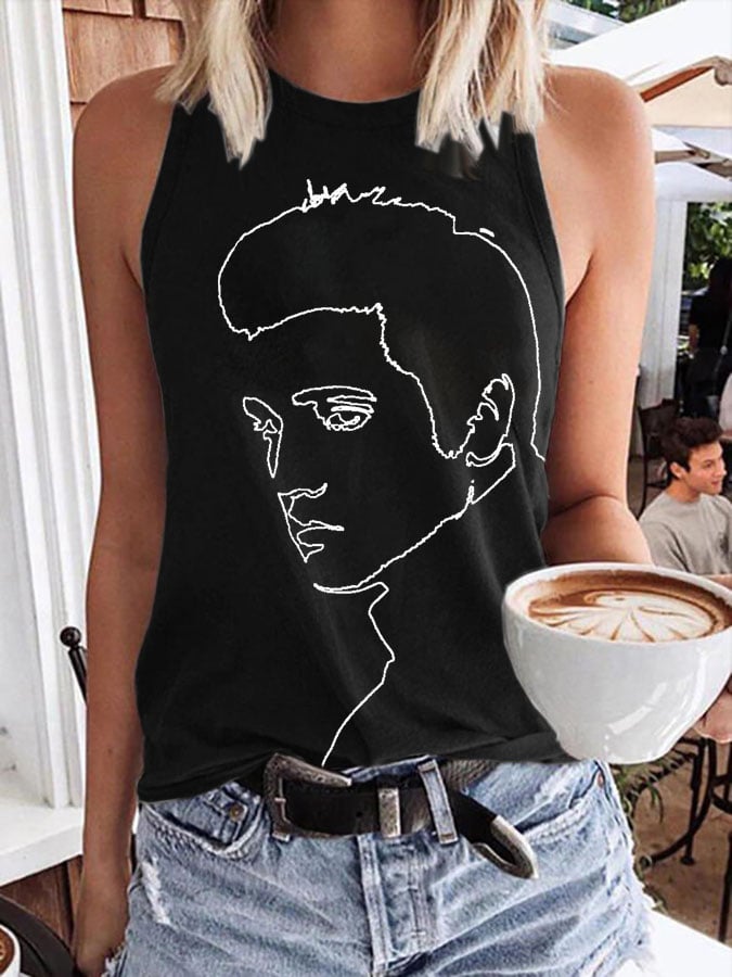 Women's  Fashion Music Print Tank Top
